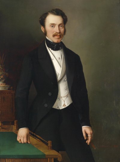 Knee Piece of a Gentleman at a Desk by Wenzel Gowitsch